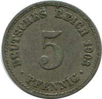 5 PFENNIG 1903 A ALLEMAGNE Pièce GERMANY #DB215.F.A - 5 Pfennig