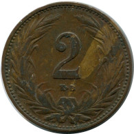 2 FILLER 1909 HUNGARY Coin #AY252.2.U.A - Hungría