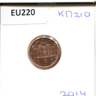 1 EURO CENT 2014 ITALY Coin #EU220.U.A - Italien