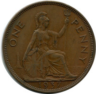 PENNY 1937 UK GREAT BRITAIN Coin #BB021.U.A - D. 1 Penny