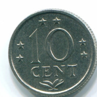 10 CENTS 1979 NETHERLANDS ANTILLES Nickel Colonial Coin #S13592.U.A - Nederlandse Antillen