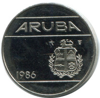 25 CENTS 1986 ARUBA Moneda (From BU Mint Set) #AH071.E.A - Aruba