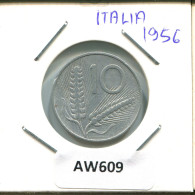 10 LIRE 1956 R ITALIA ITALY Moneda #AW609.E.A - 10 Liras