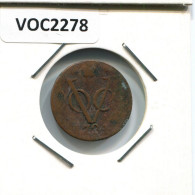 1734 HOLLAND VOC DUIT NIEDERLANDE OSTINDIEN NY COLONIAL PENNY #VOC2278.7.D.A - Indes Néerlandaises