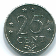 25 CENTS 1975 ANTILLES NÉERLANDAISES Nickel Colonial Pièce #S11616.F.A - Antillas Neerlandesas