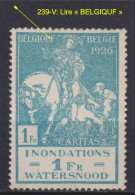 Belgique: COB N° 239-V: Neuf, **, Sans Charnière. TB !!! - 1901-1930