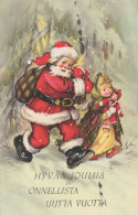 SANTA CLAUS CHRISTMAS Holidays Vintage Postcard CPSMPF #PAJ421.A - Santa Claus