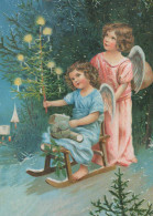 ENGEL WEIHNACHTSFERIEN Feiern & Feste Vintage Ansichtskarte Postkarte CPSM #PAH928.A - Anges