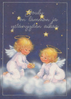 ENGEL WEIHNACHTSFERIEN Feiern & Feste Vintage Ansichtskarte Postkarte CPSM #PAH477.A - Anges