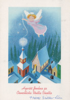 ANGELO Buon Anno Natale Vintage Cartolina CPSM #PAH420.A - Anges