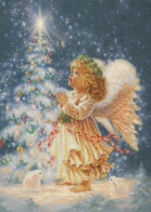 ANGELO Buon Anno Natale Vintage Cartolina CPSM #PAH410.A - Anges