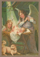 ENGEL WEIHNACHTSFERIEN Feiern & Feste Vintage Ansichtskarte Postkarte CPSM #PAH383.A - Anges