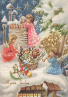 ANGEL CHRISTMAS Holidays Vintage Postcard CPSM #PAG988.A - Angels