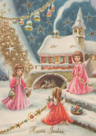 ANGEL CHRISTMAS Holidays Vintage Postcard CPSM #PAG978.A - Angels