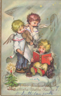 ANGEL CHRISTMAS Holidays Vintage Postcard CPSMPF #PAG826.A - Angels