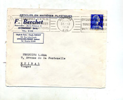 Letttre Flamme Oyonnax Matiere Plastique  Entete - Mechanical Postmarks (Advertisement)