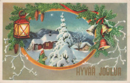 Happy New Year Christmas BELL Vintage Postcard CPSMPF #PKD500.A - Nouvel An
