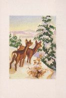 Feliz Año Navidad CIERVOS Vintage Tarjeta Postal CPSM #PAU762.A - Nouvel An