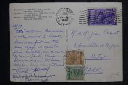 MAROC - Taxes De Rabat Sur Carte Postale D'Italie En 1952  - L 152943 - Lettres & Documents