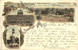 Souvenir De Paris - Litho - Otros & Sin Clasificación