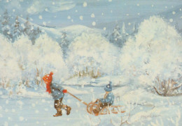 SANTA CLAUS Happy New Year Christmas GNOME Vintage Postcard CPSM #PBA901.A - Santa Claus