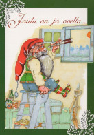 PAPÁ NOEL Feliz Año Navidad GNOMO Vintage Tarjeta Postal CPSM #PAZ891.A - Santa Claus