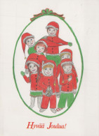 SANTA CLAUS Happy New Year Christmas GNOME Vintage Postcard CPSM #PAY954.A - Santa Claus