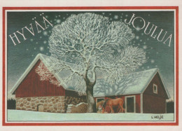 BABBO NATALE Buon Anno Natale GNOME Vintage Cartolina CPSM #PAY971.A - Santa Claus