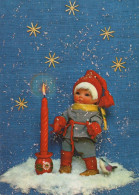 SANTA CLAUS Happy New Year Christmas GNOME Vintage Postcard CPSM #PAY534.A - Kerstman