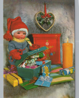 PÈRE NOËL Bonne Année Noël GNOME Vintage Carte Postale CPSM #PAY522.A - Santa Claus
