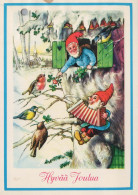 WEIHNACHTSMANN SANTA CLAUS Neujahr Weihnachten GNOME Vintage Ansichtskarte Postkarte CPSM #PAY478.A - Kerstman
