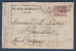 Mouchon 30c  N° 115  Seul Sur Lettre - Cote : 40 € - 1900-02 Mouchon