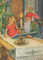 BABBO NATALE Buon Anno Natale GNOME Vintage Cartolina CPSM #PAW615.A - Santa Claus