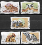 France 2023  Oblitéré -  Autoadhésif  N° 2245 - 2246 - 2249 - 2252 - 2253  -  Tendres Animaux - Used Stamps