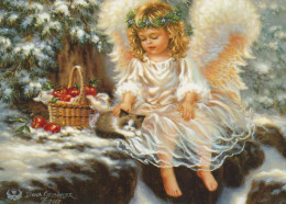 ÁNGEL Navidad Vintage Tarjeta Postal CPSM #PBP538.A - Angels