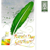 EIRE - 1995 Busta Postale Nuova ST. PATRICK'S DAY Con Impronta Francobollo S.PATRIZIO E Con Biglietto Augurale - 1234 - Christianisme