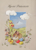 PÂQUES LAPIN ŒUF Vintage Carte Postale CPSM #PBO399.A - Easter