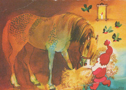 WEIHNACHTSMANN SANTA CLAUS Neujahr Weihnachten GNOME Vintage Ansichtskarte Postkarte CPSM #PBL942.A - Santa Claus
