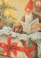 PAPÁ NOEL Feliz Año Navidad GNOMO Vintage Tarjeta Postal CPSM #PBL884.A - Santa Claus
