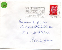 RHONE - Dépt N° 69 = LYON VILLETTE (3e ARR) 1969 = FLAMME Codée = SECAP Multiple ' Les PTT Vous Offrent SITUATIONS' - Oblitérations Mécaniques (flammes)