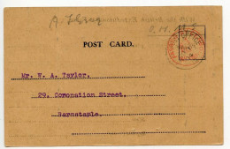 Great Britain 1914 WWI O.H.M.S. Postcard Army Post Office 18 To Barnstaple; Censor - Brieven En Documenten