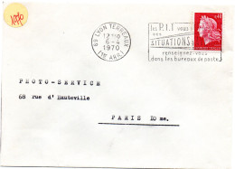 RHONE - Dépt N° 69 = LYON TERREAUX (1er ARR) 1970 =  FLAMME Codée FD = SECAP Multiple ' Les PTT Vous Offrent SITUATIONS' - Mechanical Postmarks (Advertisement)