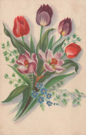 FLOWERS Vintage Postcard CPA #PKE736.A - Blumen