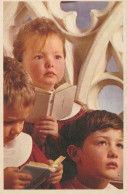 EASTER CHILDREN Vintage Postcard CPA #PKE466.A - Pasqua