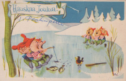 WEIHNACHTSMANN SANTA CLAUS Neujahr Weihnachten GNOME Vintage Ansichtskarte Postkarte CPA #PKE005.A - Santa Claus