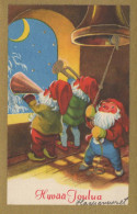 WEIHNACHTSMANN SANTA CLAUS Neujahr Weihnachten GNOME Vintage Ansichtskarte Postkarte CPSMPF #PKD469.A - Santa Claus