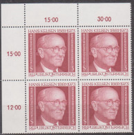 1981 , Mi 1684 ** (1) - 4er Block Postfrisch - 100. Geburtstag Von Hans Kelsen - Unused Stamps