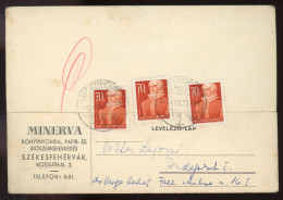 HUNGARY INFLATION 1945. Nice Card, Székesfehérvár - Covers & Documents