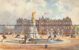 R158427 Queen Victoria Memorial. Buckingham Palace London. Tuck. Oilette - Sonstige & Ohne Zuordnung