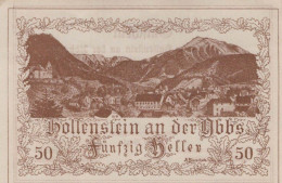 50 HELLER 1920 Stadt HOLLENSTEIN AN DER YBBS Niedrigeren Österreich Notgeld Papiergeld Banknote #PG859 - [11] Local Banknote Issues